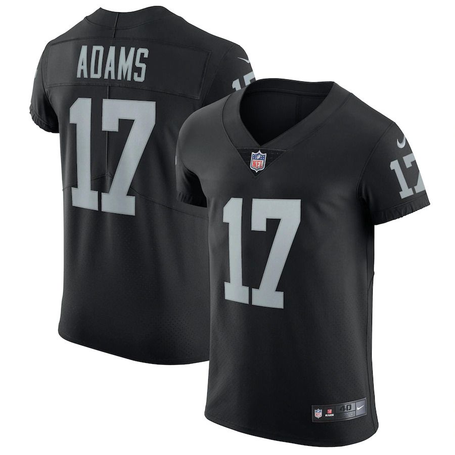 Men Las Vegas Raiders 17 Davante Adams Nike Black Vapor Elite NFL Jersey